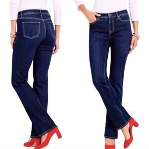 Talbots Signature Boot Cut Women's‎ Mid Rise Dark Wash Blue Jeans Size 12